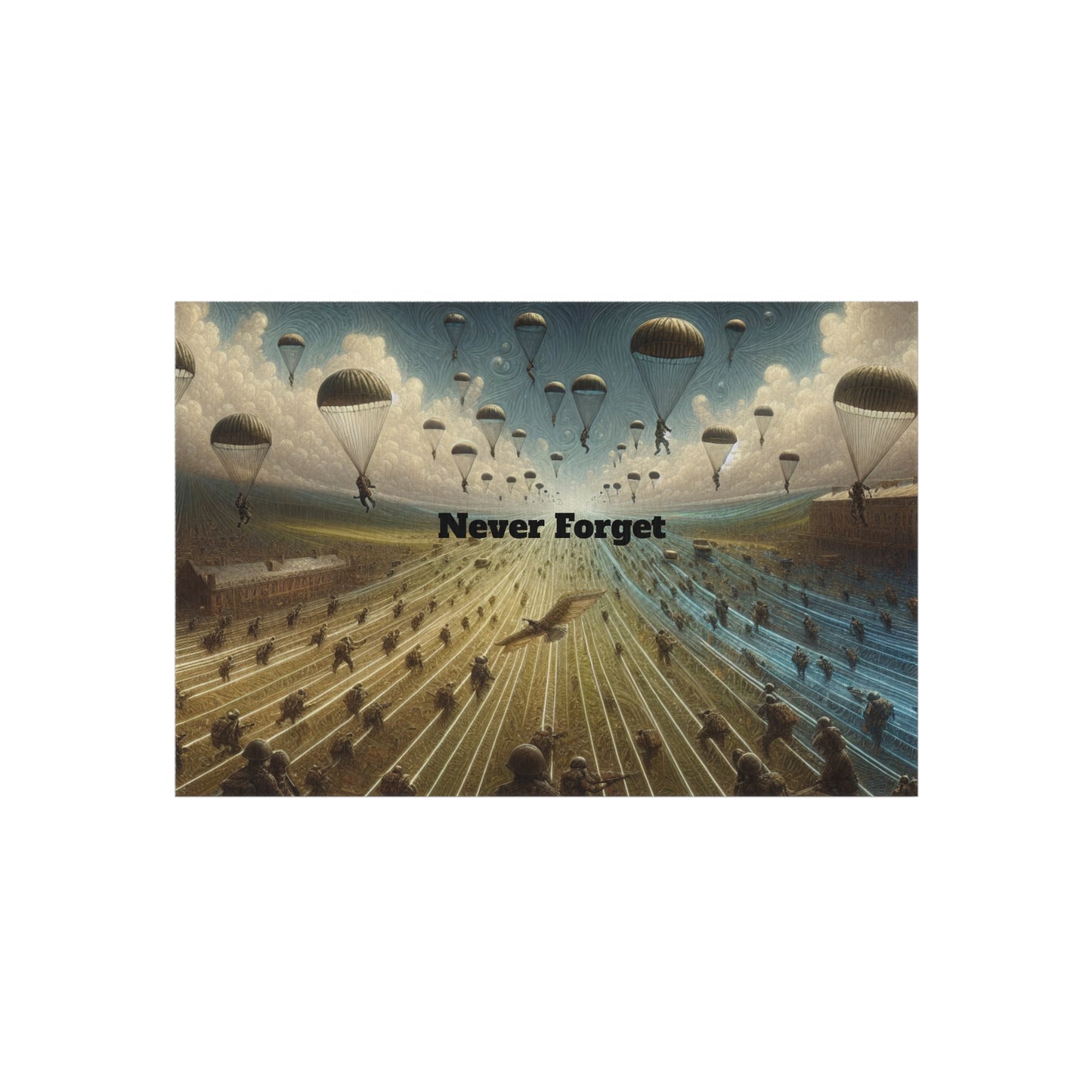 "Never Forget" Outdoor Rug Printify