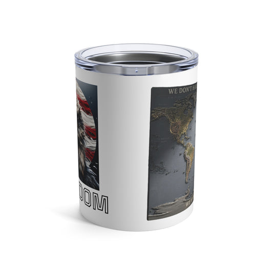 10oz Freedom Tumbler — American Flag Eagle Travel Cup