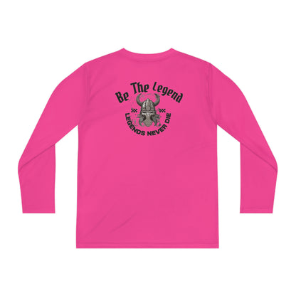 Youth Long Sleeve Competitor Tee - "Legends Never Die" The Bee Berry Printify