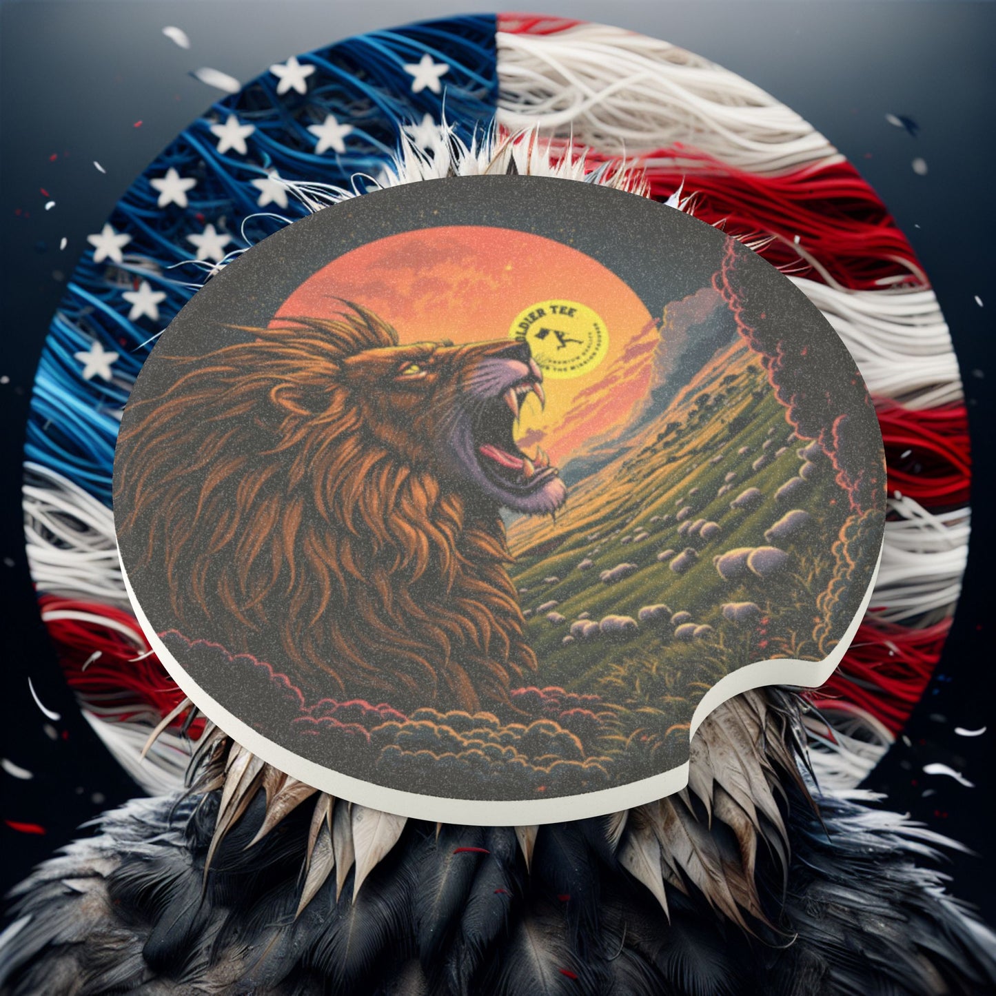 "Freedom" Soapstone Car Coaster