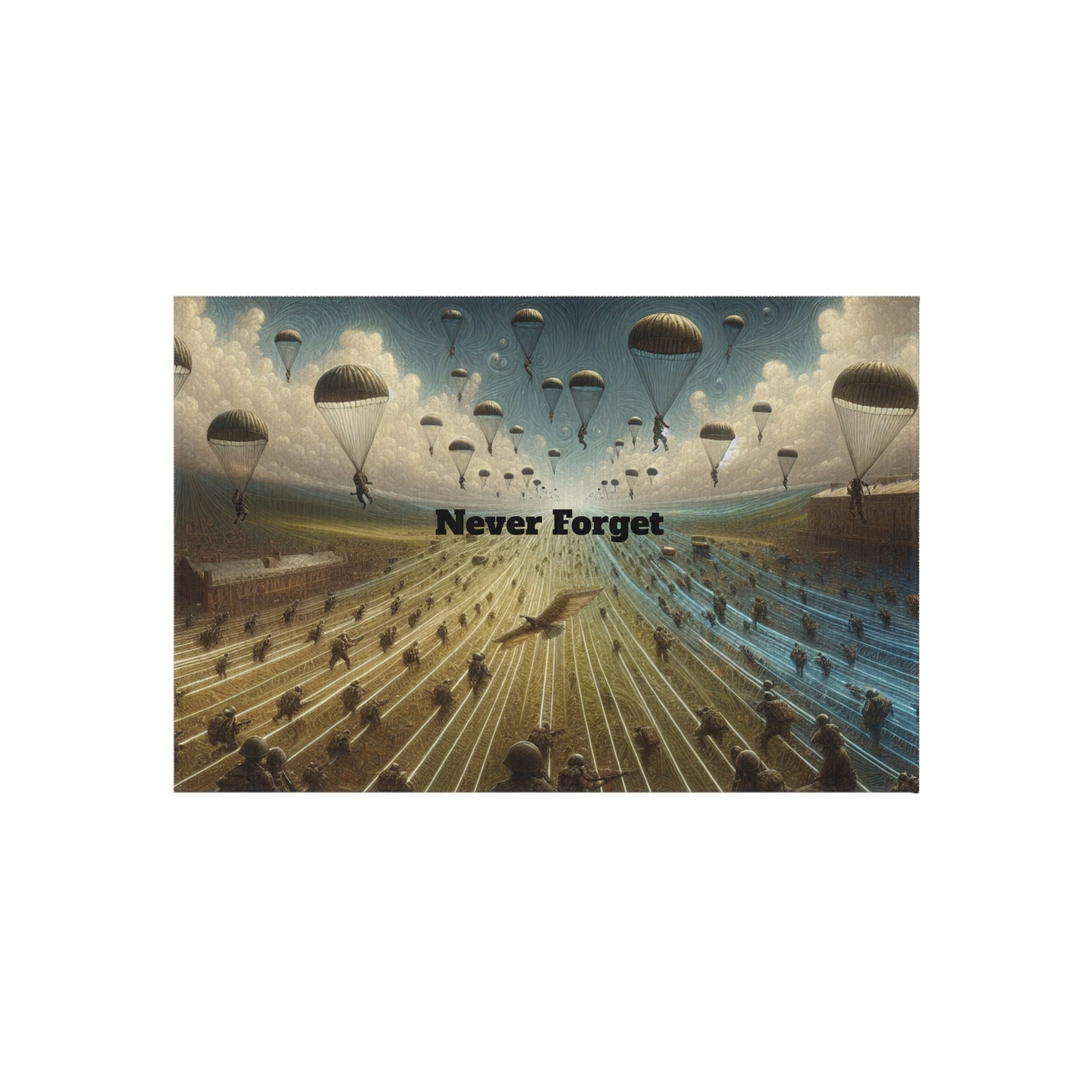 "Never Forget" Outdoor Rug Printify