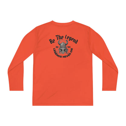 Youth Long Sleeve Competitor Tee - "Legends Never Die" The Bee Berry Printify