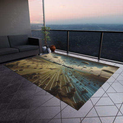 "Never Forget" Outdoor Rug Printify