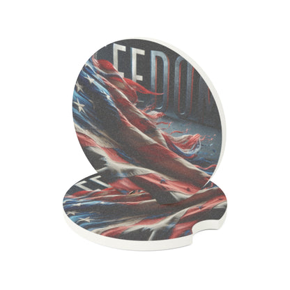 "Freedom" Soapstone Car Coaster Printify