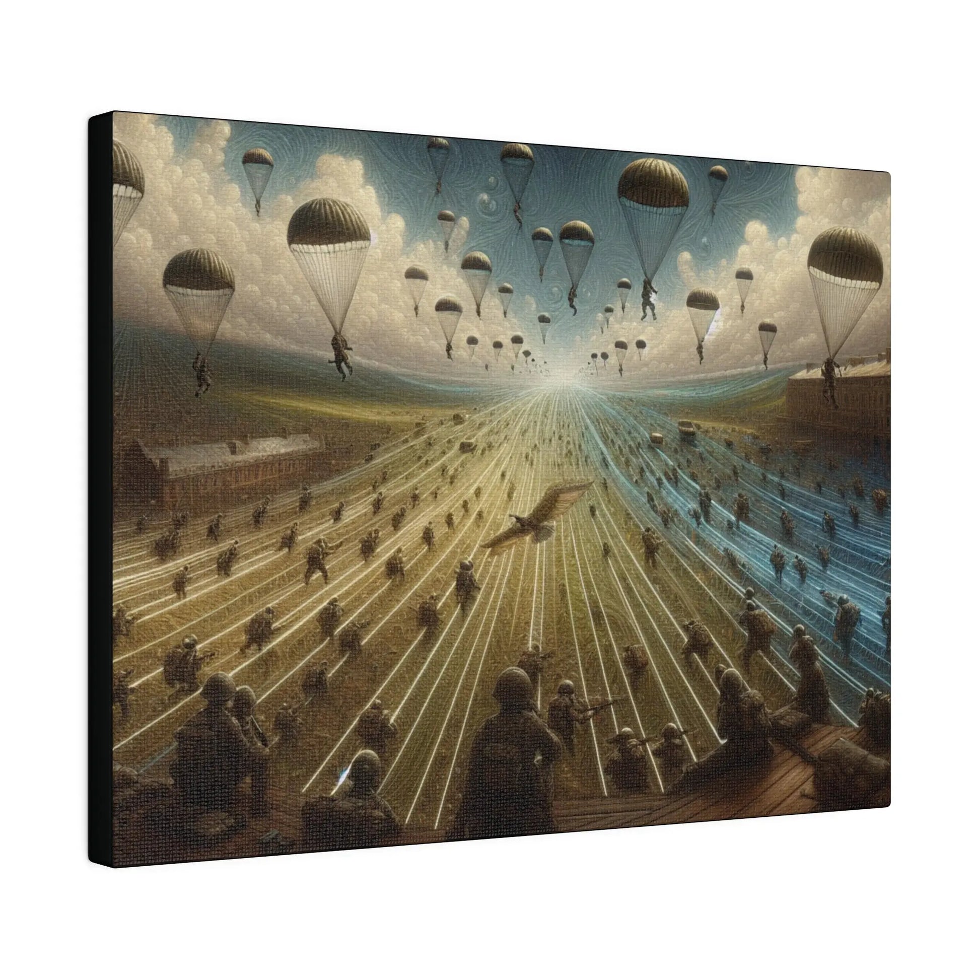 "Airborne History" Matte Canvas, Stretched, 0.75" Printify