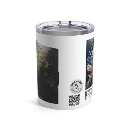 10oz Freedom Tumbler — American Flag Eagle Travel Cup