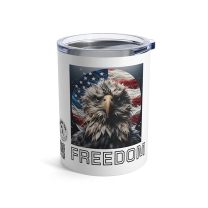 10oz Freedom Tumbler — American Flag Eagle Travel Cup